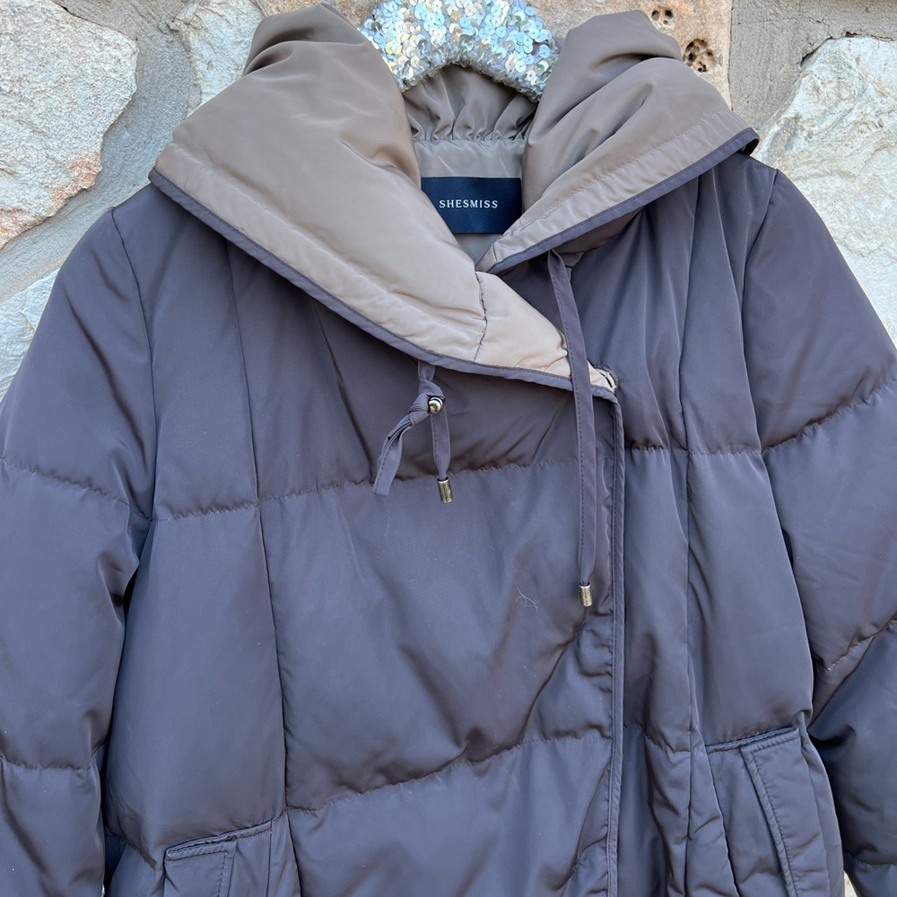 Shesmiss Down Puffer Jacket Brown Medium - Picture 3 of 7